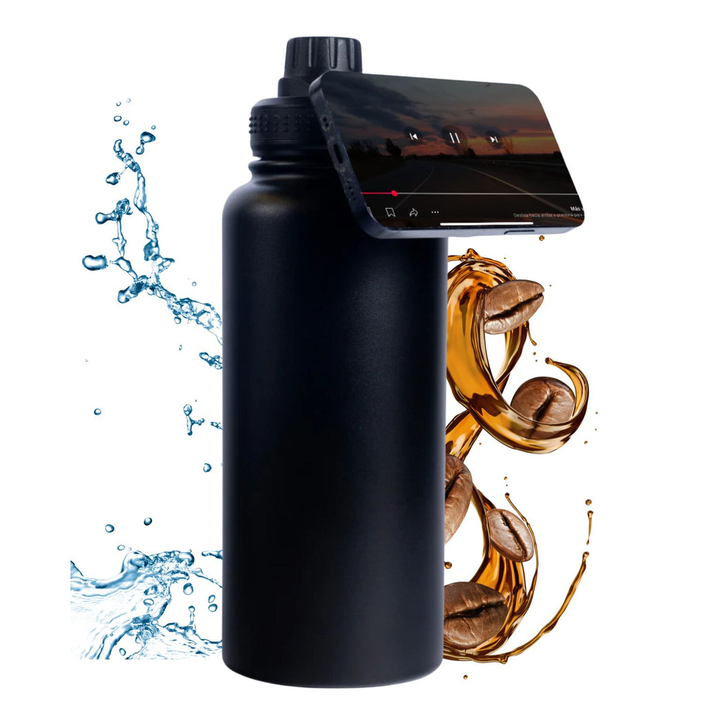 Botella para Agua Acero Inoxidable Porta Celular Universal | Termo Acero Inoxidable