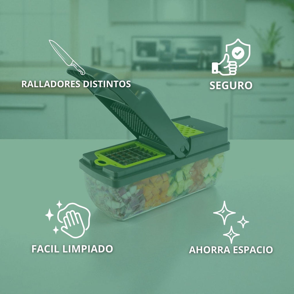 Cortador de Verduras Multifuncional | Seguro y Versátil