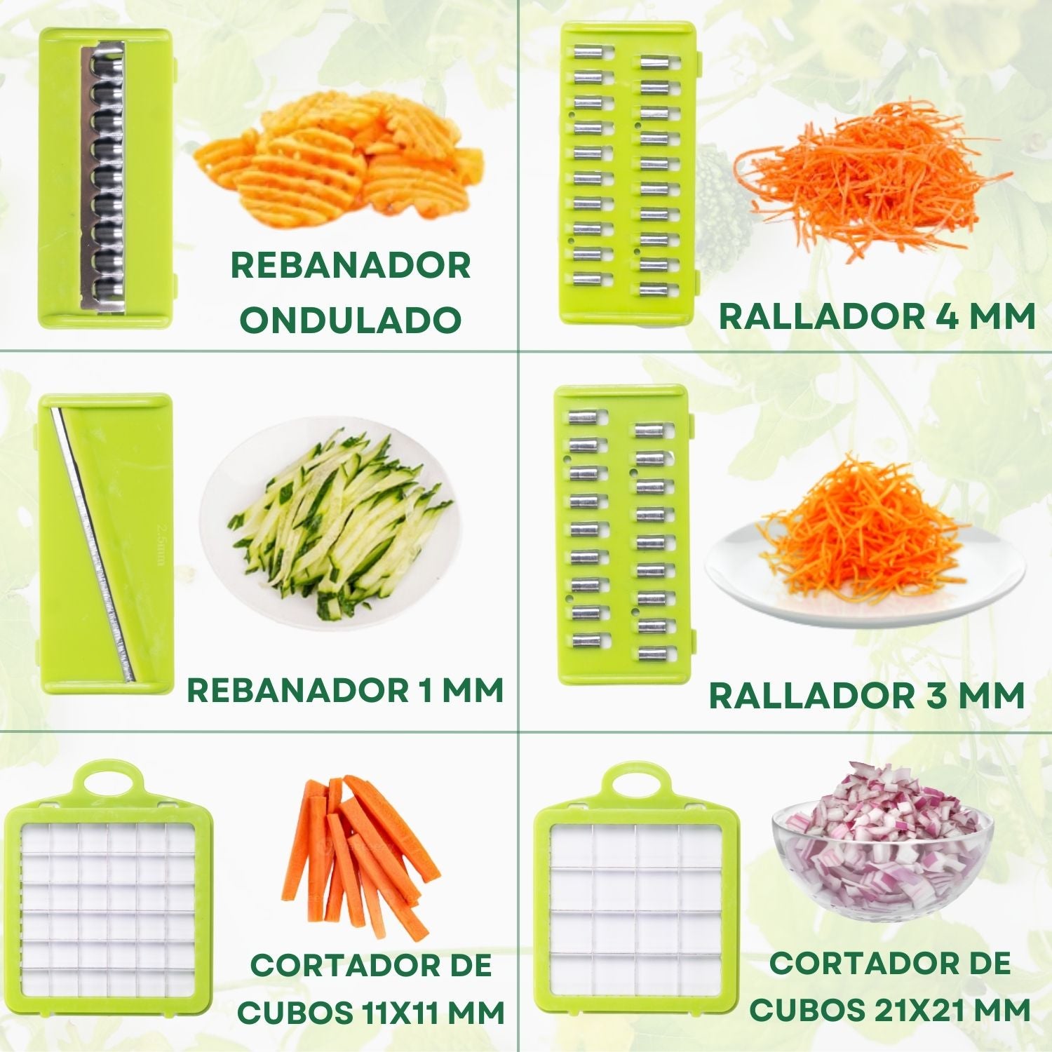 Cortador de Verduras Multifuncional | Seguro y Versátil
