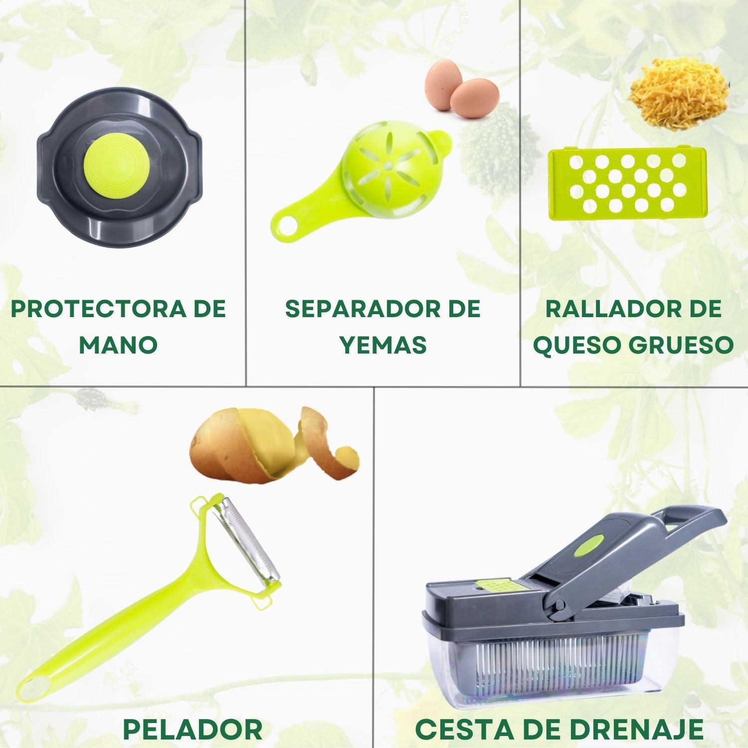 Cortador de Verduras Multifuncional | Seguro y Versátil