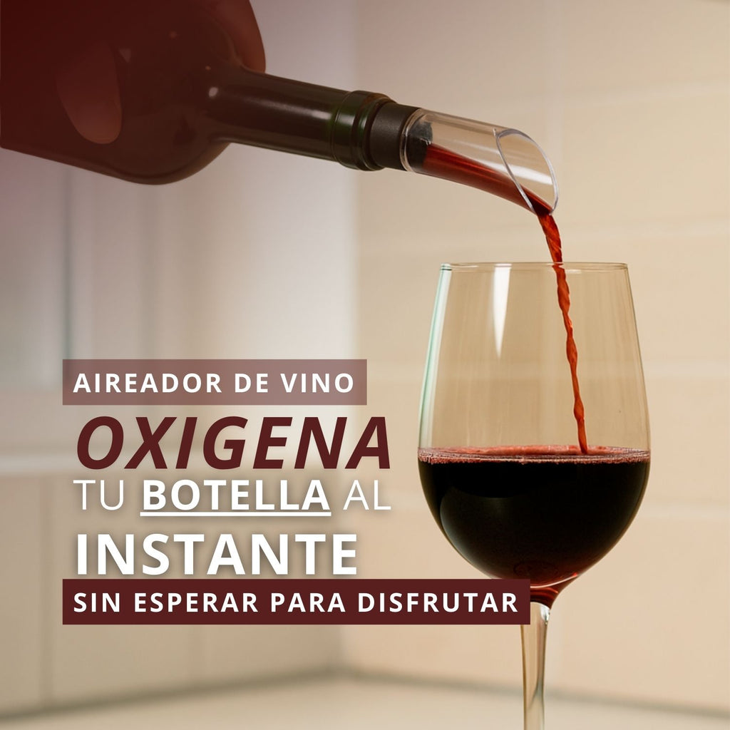 Descorchador | Sacacorchos de Aire Manual con Aireador, Tapón al Vacío y Cortador