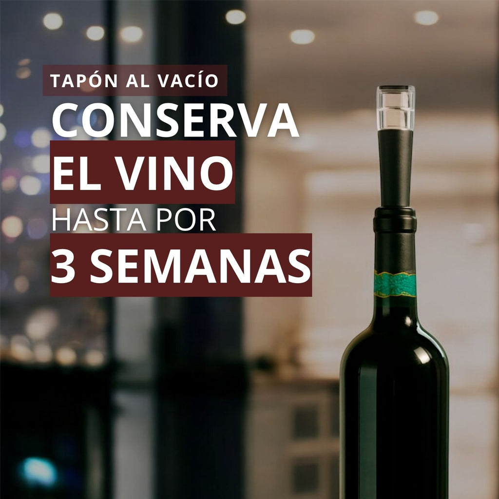 Descorchador | Sacacorchos de Aire Manual con Aireador, Tapón al Vacío y Cortador