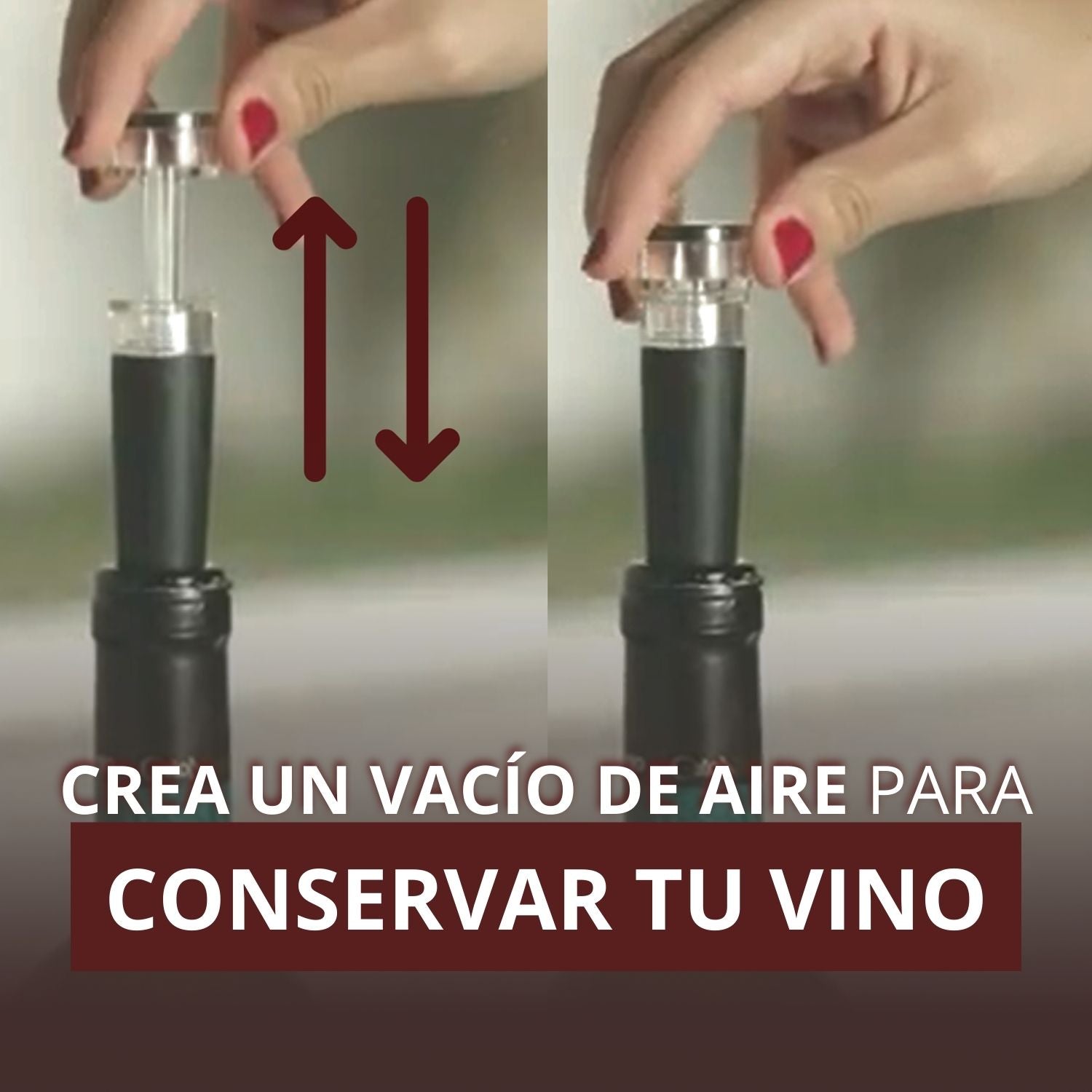 Descorchador | Sacacorchos de Aire Manual con Aireador, Tapón al Vacío y Cortador