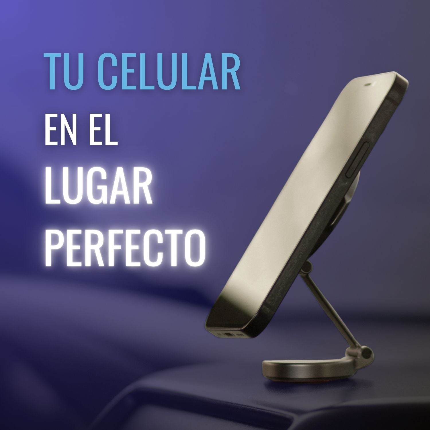 Soporte Magnético para Celular | Ajustable y Firme para Tablero de Auto