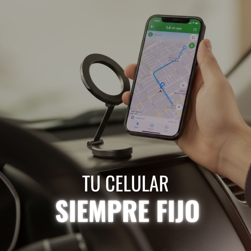 Soporte Magnético para Celular | Ajustable y Firme para Tablero de Auto