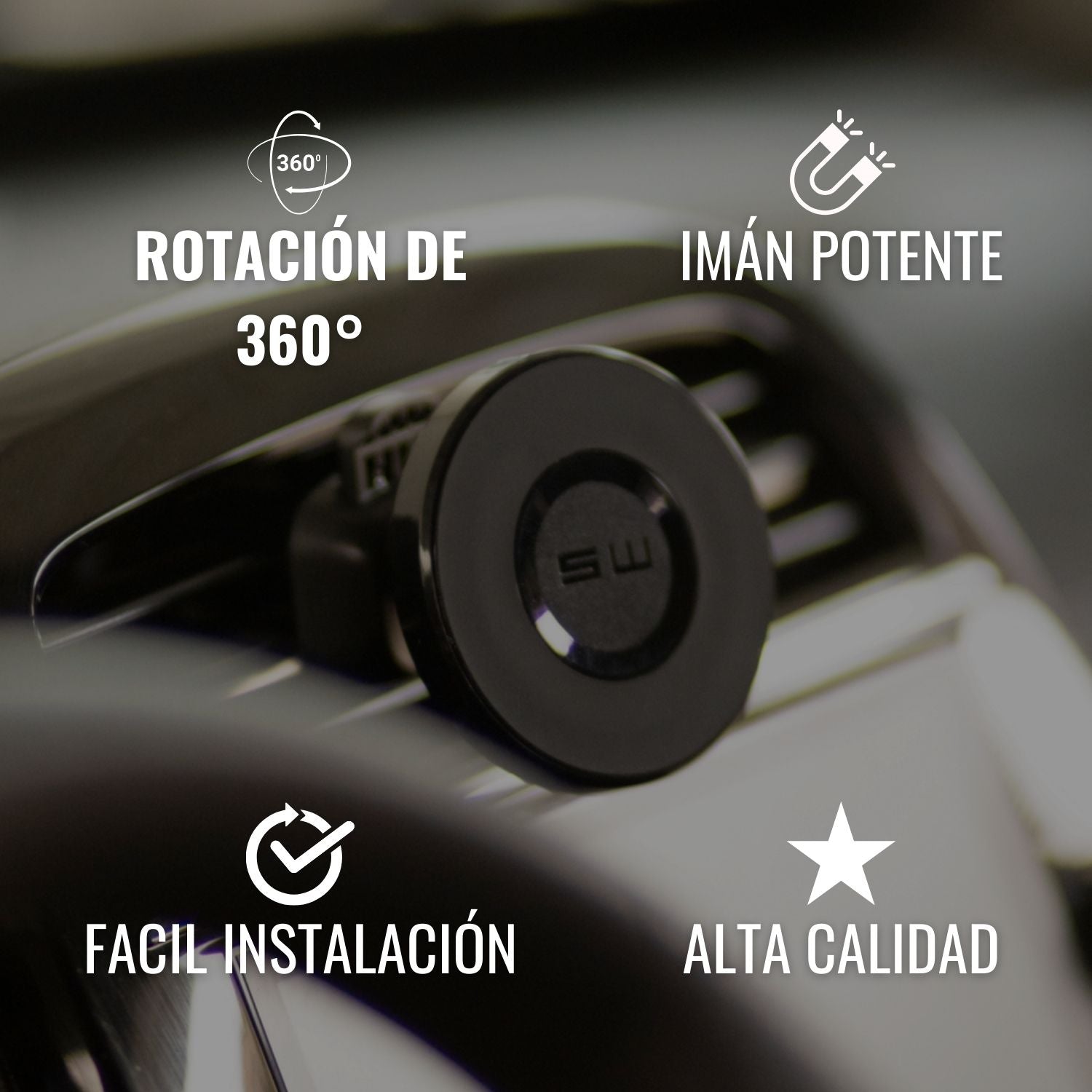 Soporte Magnético para Celular | Aire Acondicionado | Compacto y Seguro