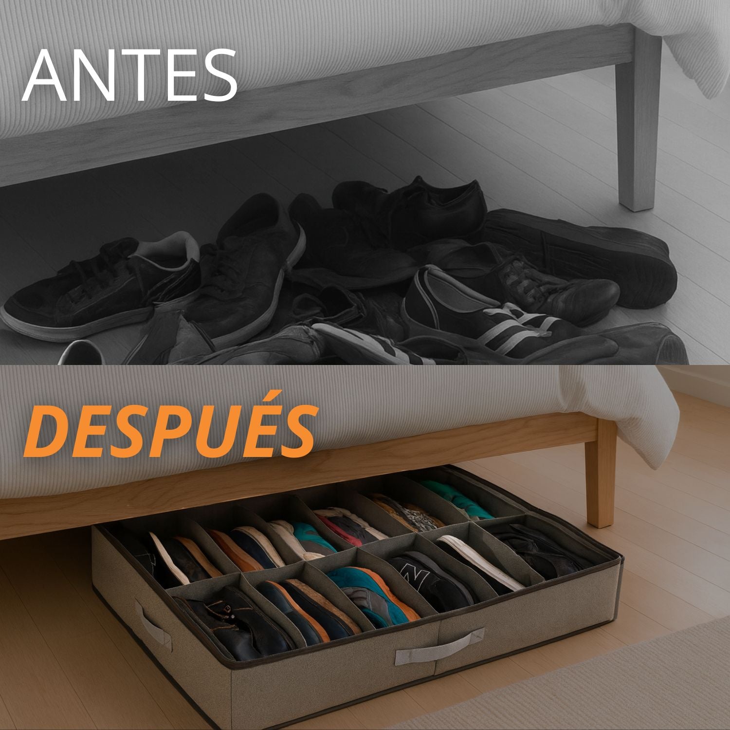 Zapatera Bajo Cama | Organiza tus Zapatos y Ahorra Espacio