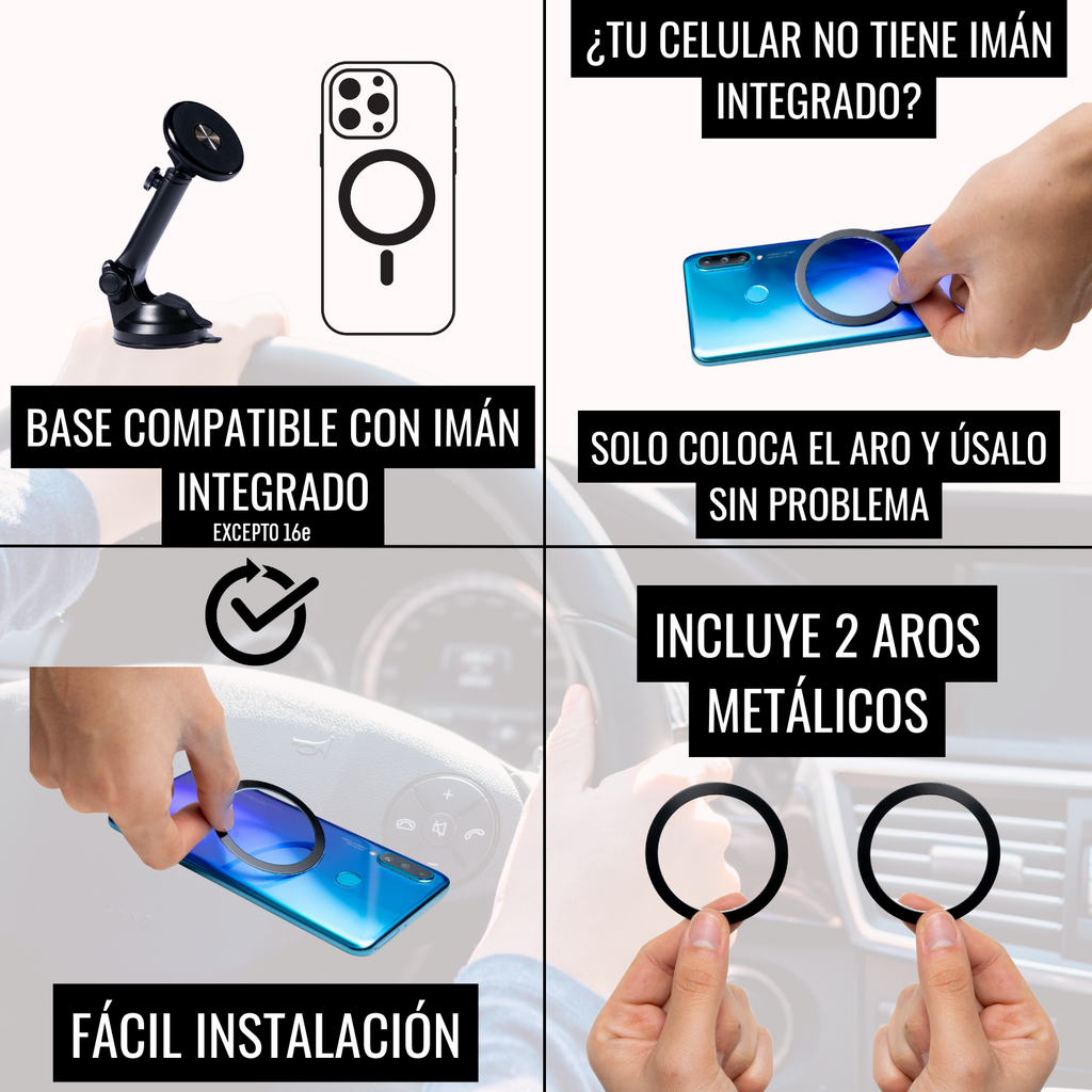 Porta Celular Magnético para Auto | Seguro y Ajustable