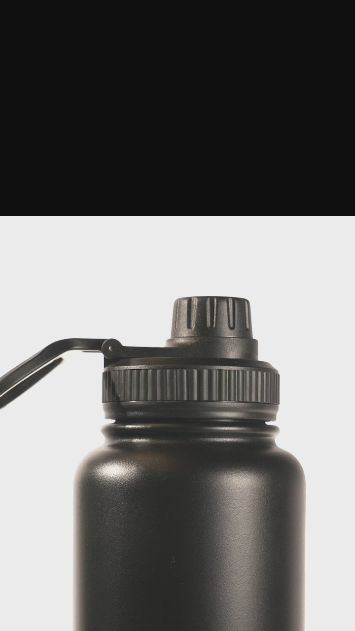 Botella de Agua de Acero Inoxidable 1 Litro | Termo Blanco o Negro | Doble Pared